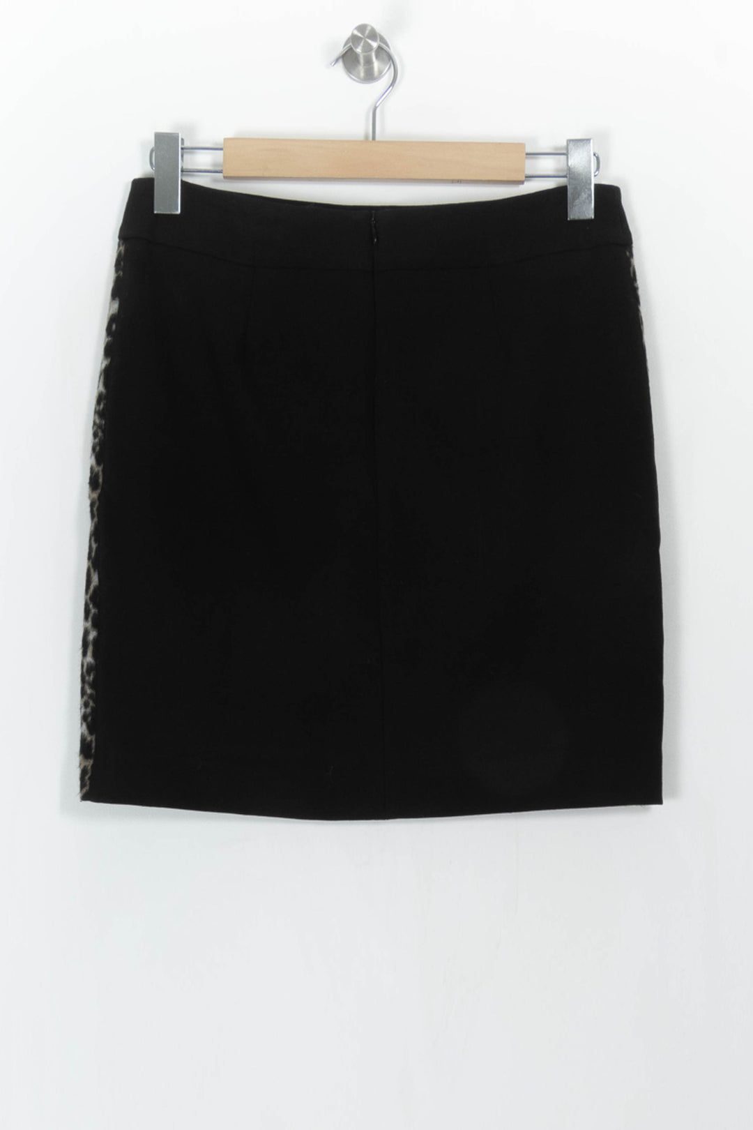 Jupe Droite Noire et Léopard - Taille L/40 de la marque Caroll | PARAD110768 - Vendu par Paradigme - Image 5