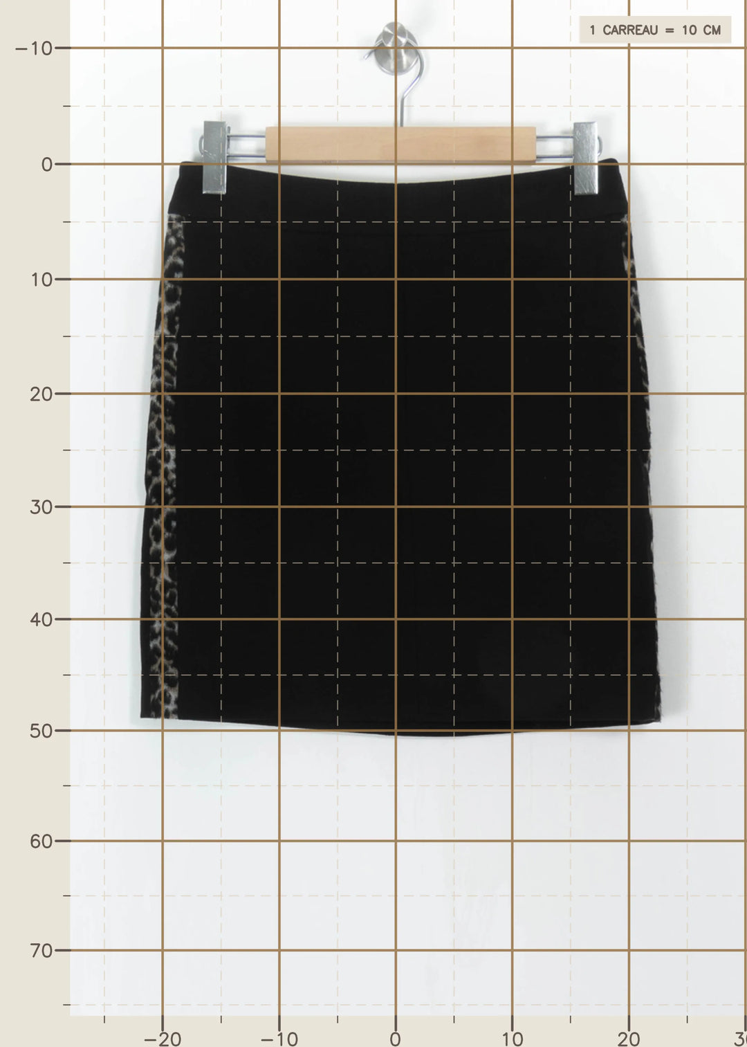 Jupe Droite Noire et Léopard - Taille L/40 de la marque Caroll | PARAD110768 - Vendu par Paradigme - Image 4
