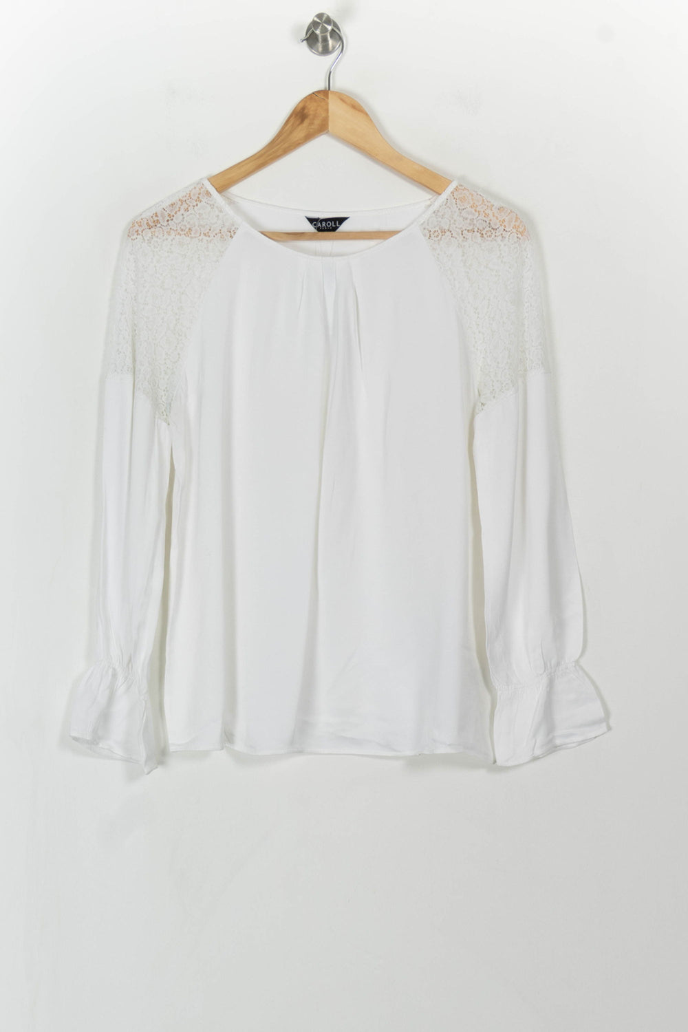 Blouse Blanche - Taille XL/42 de la marque Caroll | PARAD110769 - Vendu par Paradigme - Image 2