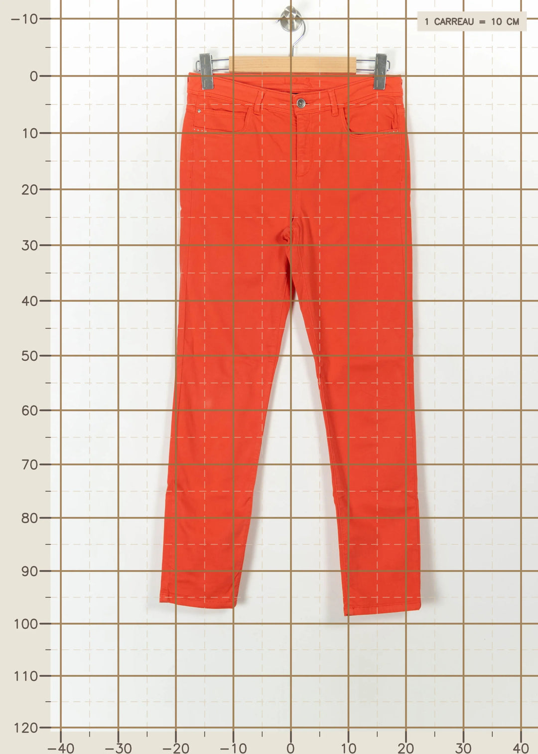 Pantalon Chino Rouge - Taille L/40 de la marque Maison 123 | PARAD110770 - Vendu par Paradigme - Image 4