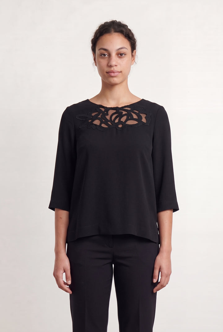 Blouse Noire - Taille XL/42 de la marque Gerard Darel | PARAD110774 - Vendu par Paradigme - Image 1