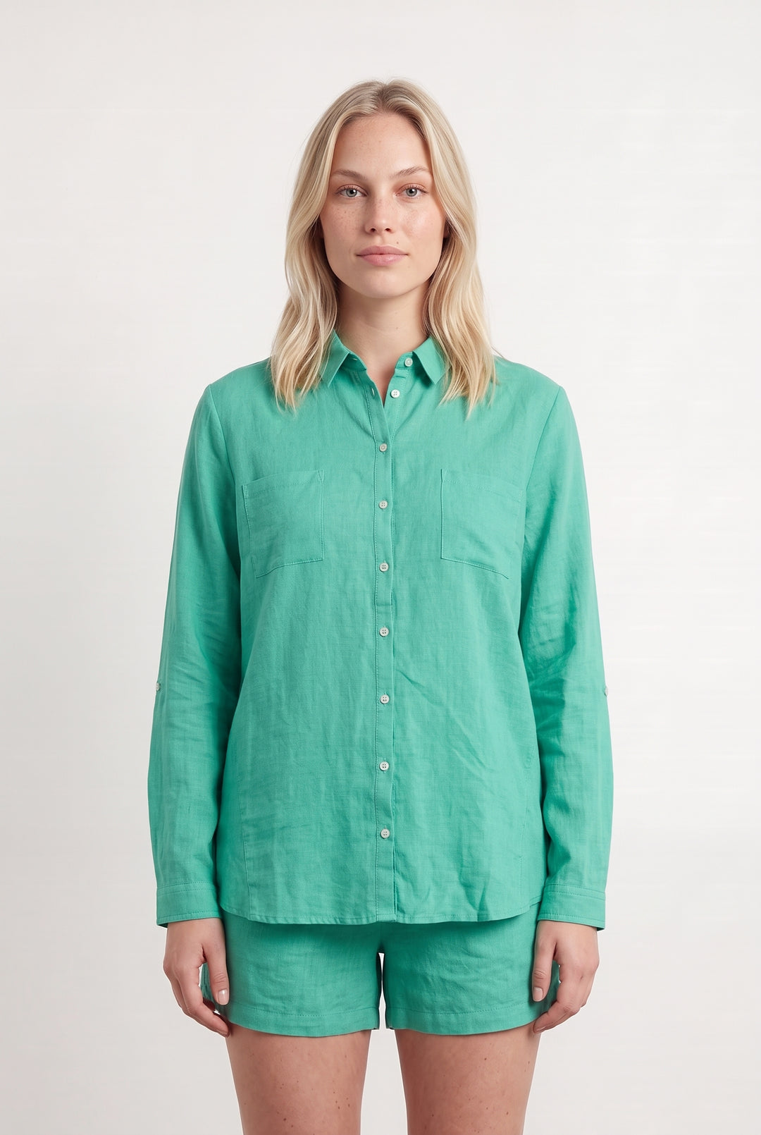 Chemise Verte - Taille L/40 de la marque Caroll | PARAD110775 - Vendu par Paradigme - Image 1
