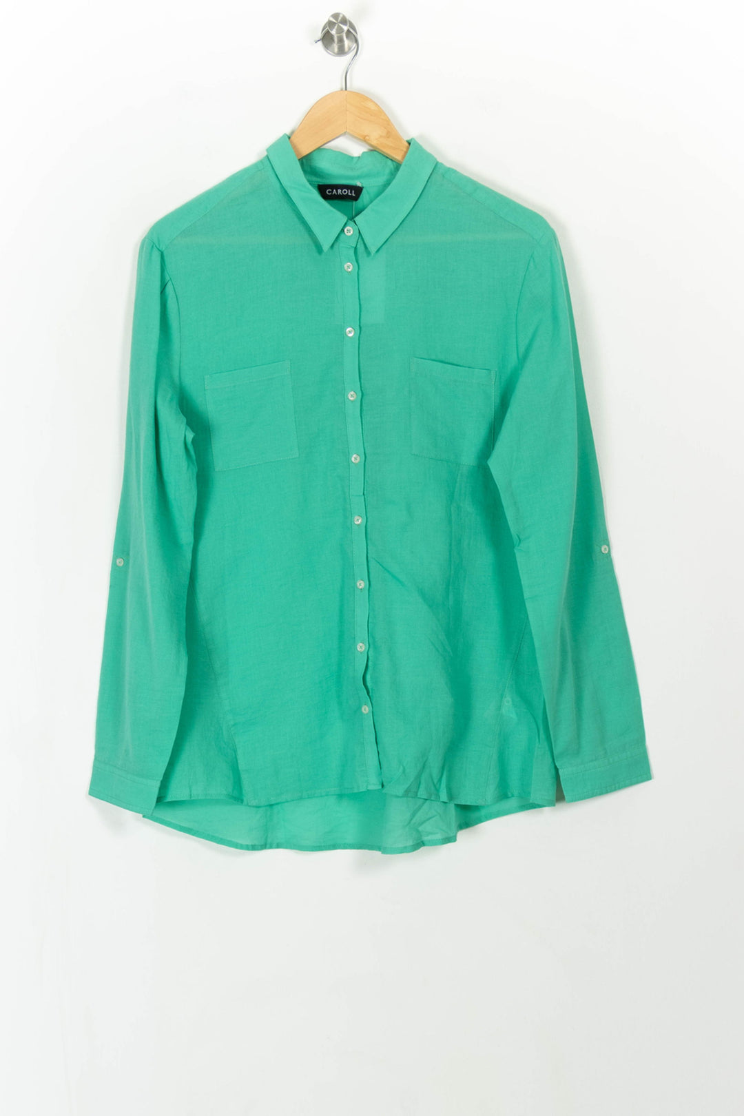 Chemise Verte - Taille L/40 de la marque Caroll | PARAD110775 - Vendu par Paradigme - Image 2
