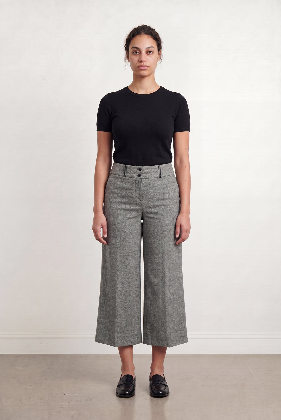 Pantalon Large Gris - Taille L/40 de la marque Caroll | PARAD110778 - Vendu par Paradigme - Image 1