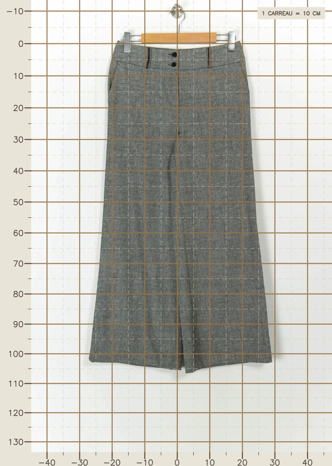 Pantalon Large Gris - Taille L/40 de la marque Caroll | PARAD110778 - Vendu par Paradigme - Image 4