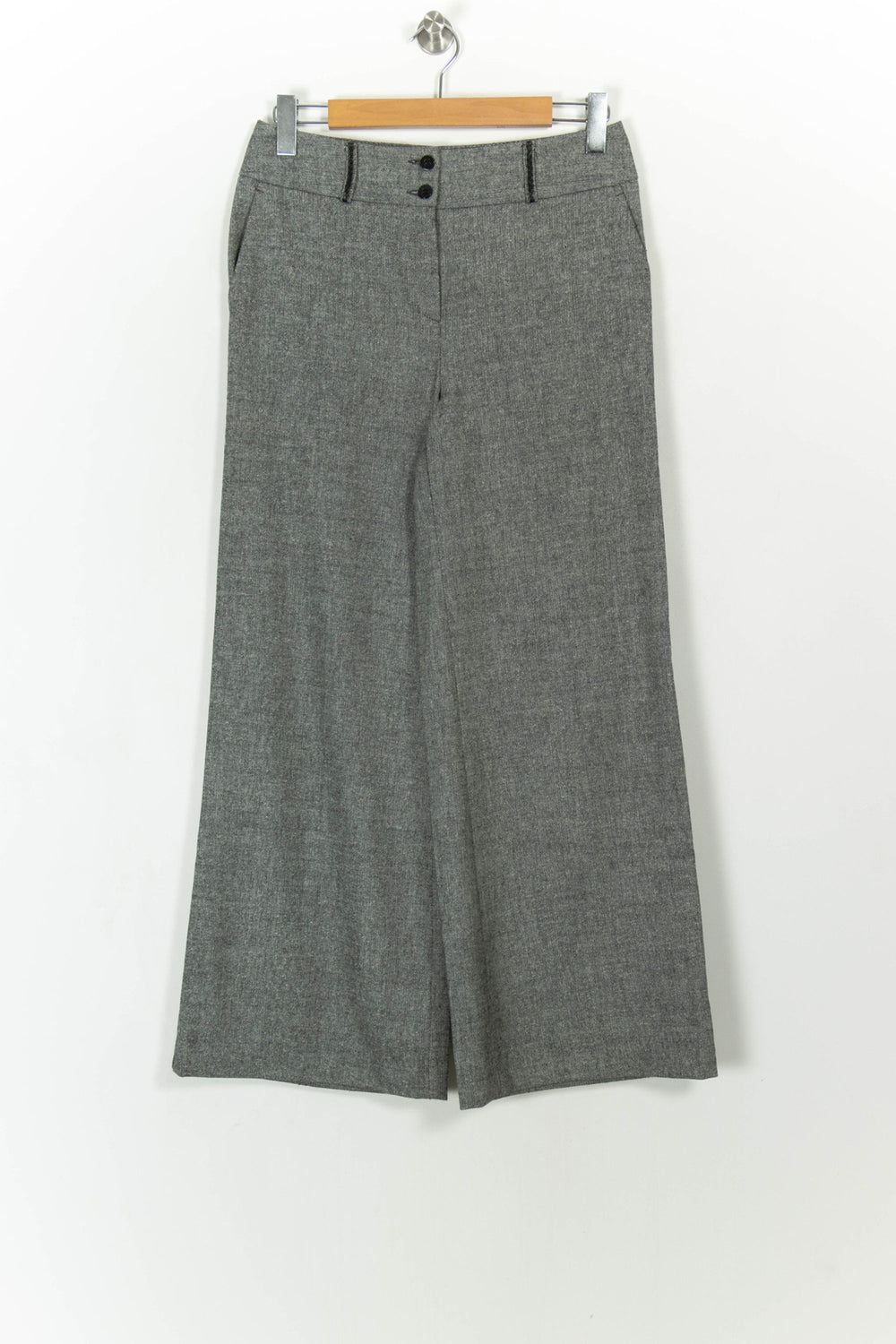 Pantalon Large Gris - Taille L/40 de la marque Caroll | PARAD110778 - Vendu par Paradigme - Image 2