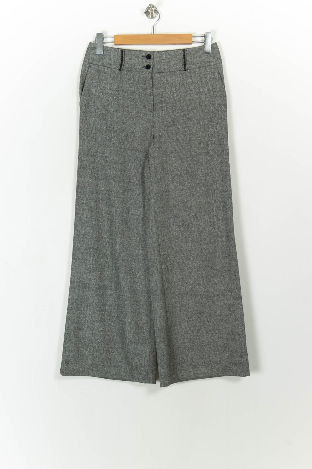Pantalon Large Gris - Taille L/40 de la marque Caroll | PARAD110778 - Vendu par Paradigme - Image 2