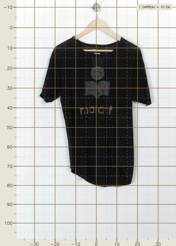 T-shirt Noir - Taille M/38 de la marque Isabel Marant étoile | PARAD110787 - Vendu par Paradigme - Image 4