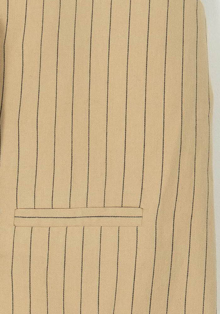 Gilet Beige à Rayures Noires - Taille M/38 de la marque Maje | PARAD110790 - Vendu par Paradigme - Image 3