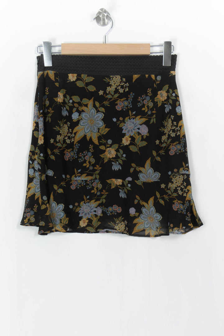 Jupe Fleurie Noire et Jaune - Taille S/36 de la marque IKKS | PARAD110824 - Vendu par Paradigme - Image 5