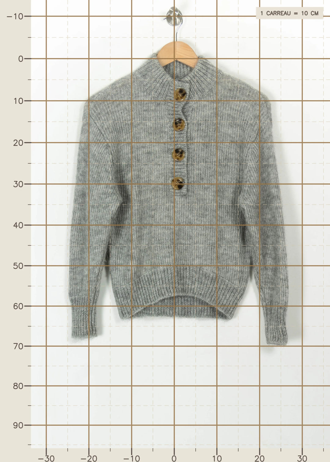 Pull Gris - Taille XS/34 de la marque Petite Mendigote | PARAD110825 - Vendu par Paradigme - Image 4