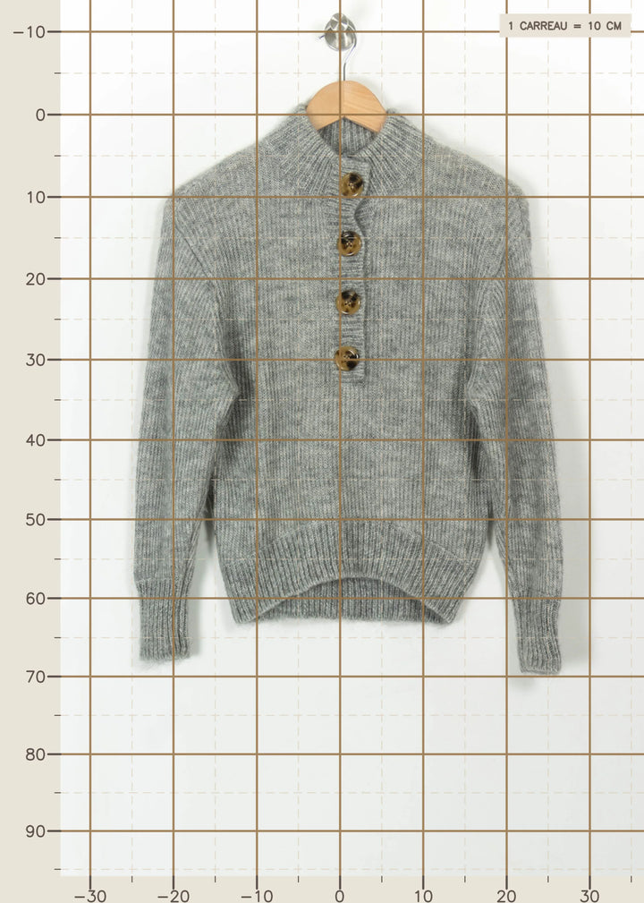 Pull Gris - Taille XS/34 de la marque Petite Mendigote | PARAD110825 - Vendu par Paradigme - Image 4