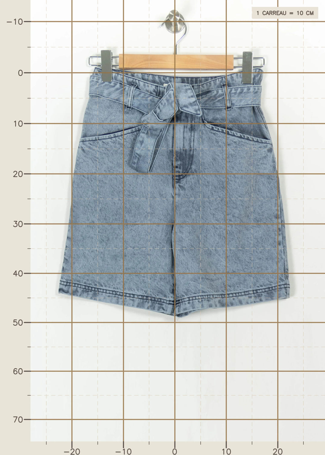 Short en Jean Bleu - Taille XS/34 de la marque Des petits hauts | PARAD110828 - Vendu par Paradigme - Image 4