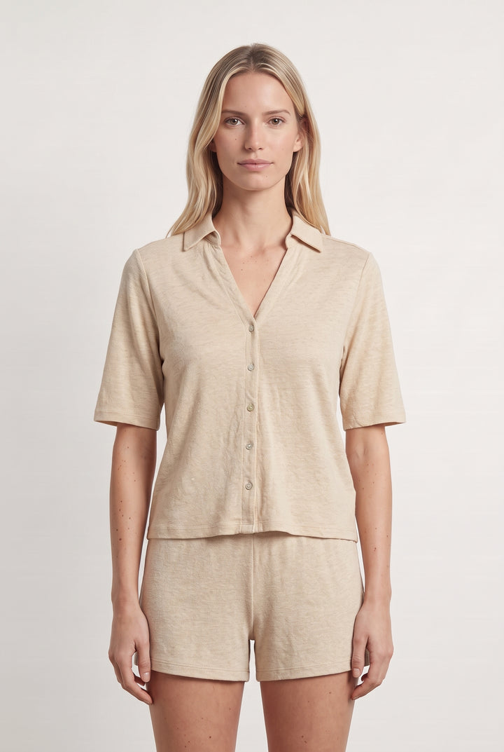 Chemisette Beige - Taille S/36 de la marque Caroll | PARAD110829 - Vendu par Paradigme - Image 1