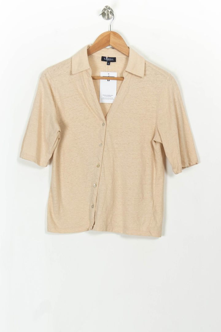 Chemisette Beige - Taille S/36 de la marque Caroll | PARAD110829 - Vendu par Paradigme - Image 2