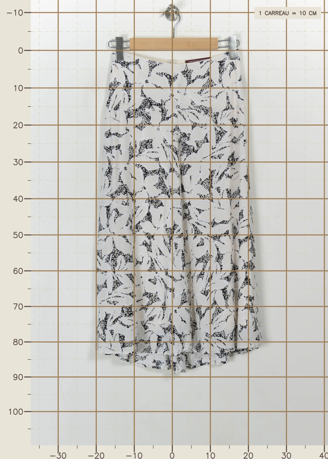 Jupe Longue Blanche et Noire - Taille S/36 de la marque Comptoir des Cotonniers | PARAD110830 - Vendu par Paradigme - Image 4