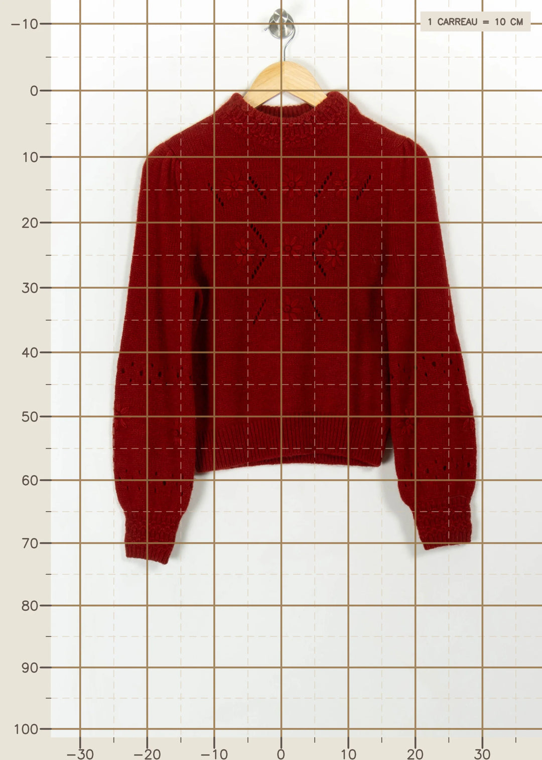 Pull Rouge - Taille XS/34 de la marque Petite Mendigote | PARAD110832 - Vendu par Paradigme - Image 4