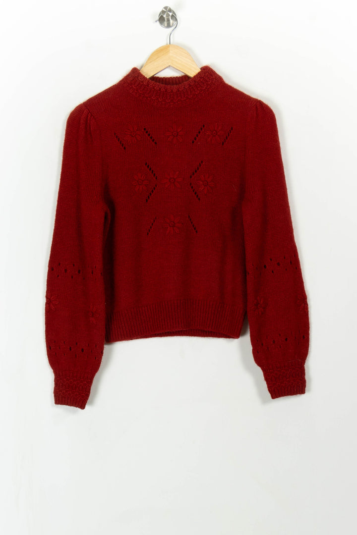 Pull Rouge - Taille XS/34 de la marque Petite Mendigote | PARAD110832 - Vendu par Paradigme - Image 2