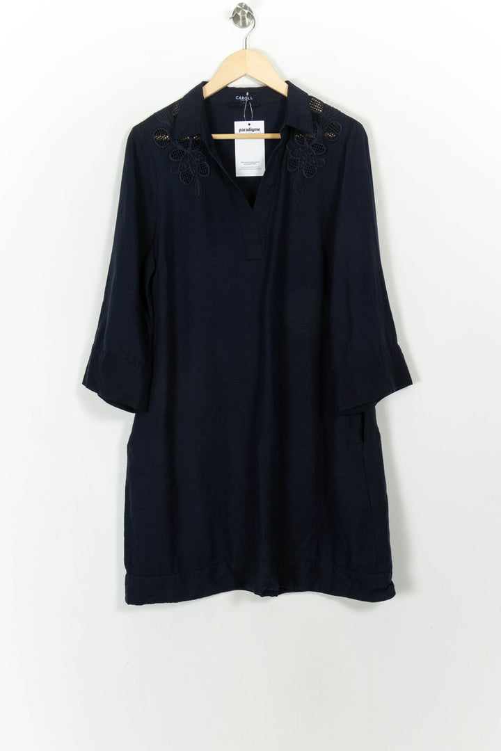 Robe Chemise Bleue - Taille L/40 de la marque Caroll | PARAD110853 - Vendu par Paradigme - Image 2