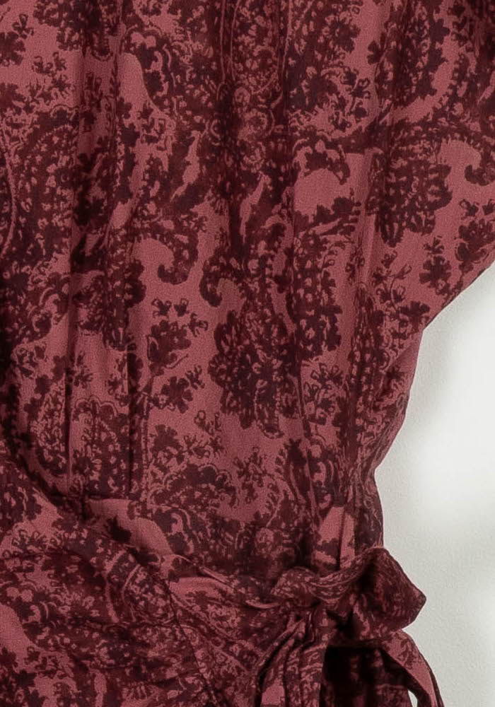 Robe Chemise Bordeaux - Taille L/40 de la marque Caroll | PARAD110854 - Vendu par Paradigme - Image 3
