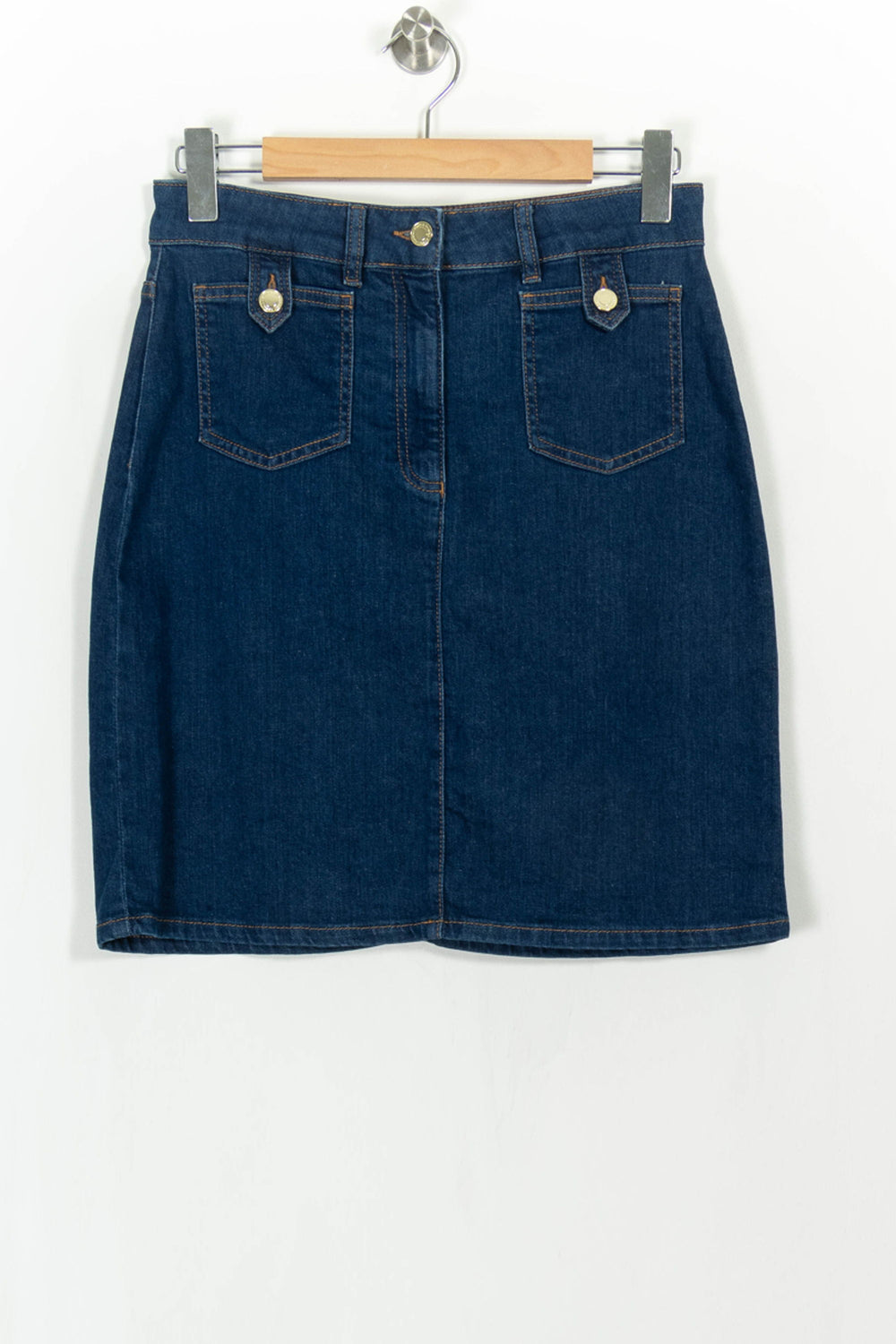Jupe en Jean Bleue - Taille L/40 de la marque Caroll | PARAD110856 - Vendu par Paradigme - Image 2