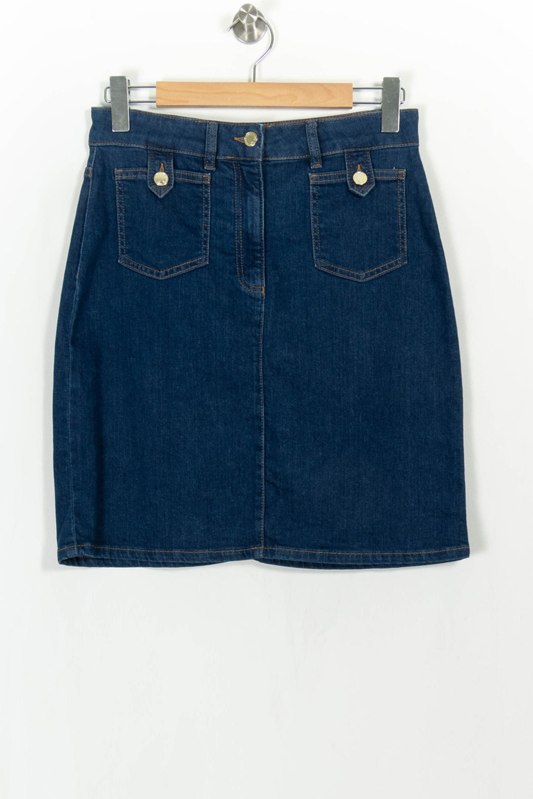 Jupe en Jean Bleue - Taille L/40 de la marque Caroll | PARAD110856 - Vendu par Paradigme - Image 2