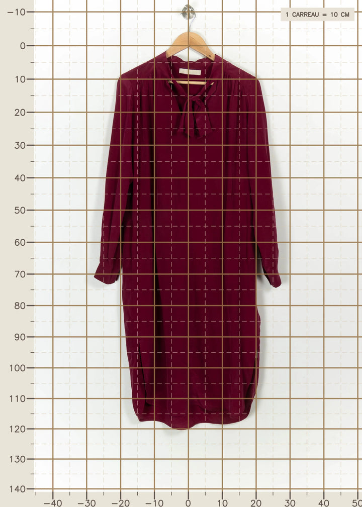 Robe Droite Bordeaux - Taille L/40 de la marque Vanessa Bruno - Athé | PARAD110859 - Vendu par Paradigme - Image 4