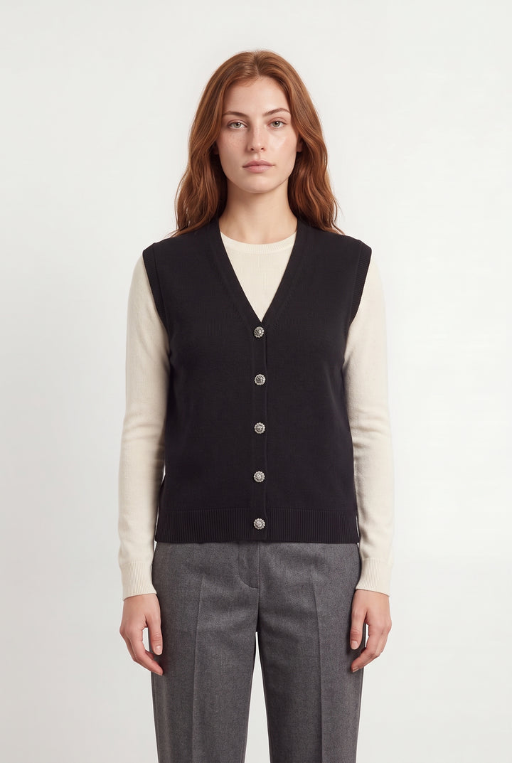 Gilet ou Cardigan Noir - Taille S/36