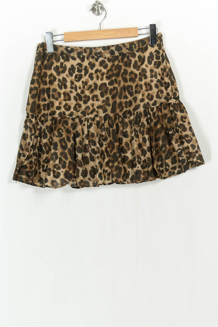 Jupe Volantée Léopard - Taille L/40 de la marque Claudie Pierlot | PARAD111072 - Vendu par Paradigme - Image 5