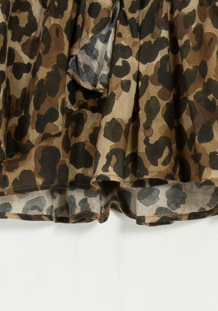 Jupe Volantée Léopard - Taille L/40 de la marque Claudie Pierlot | PARAD111072 - Vendu par Paradigme - Image 3