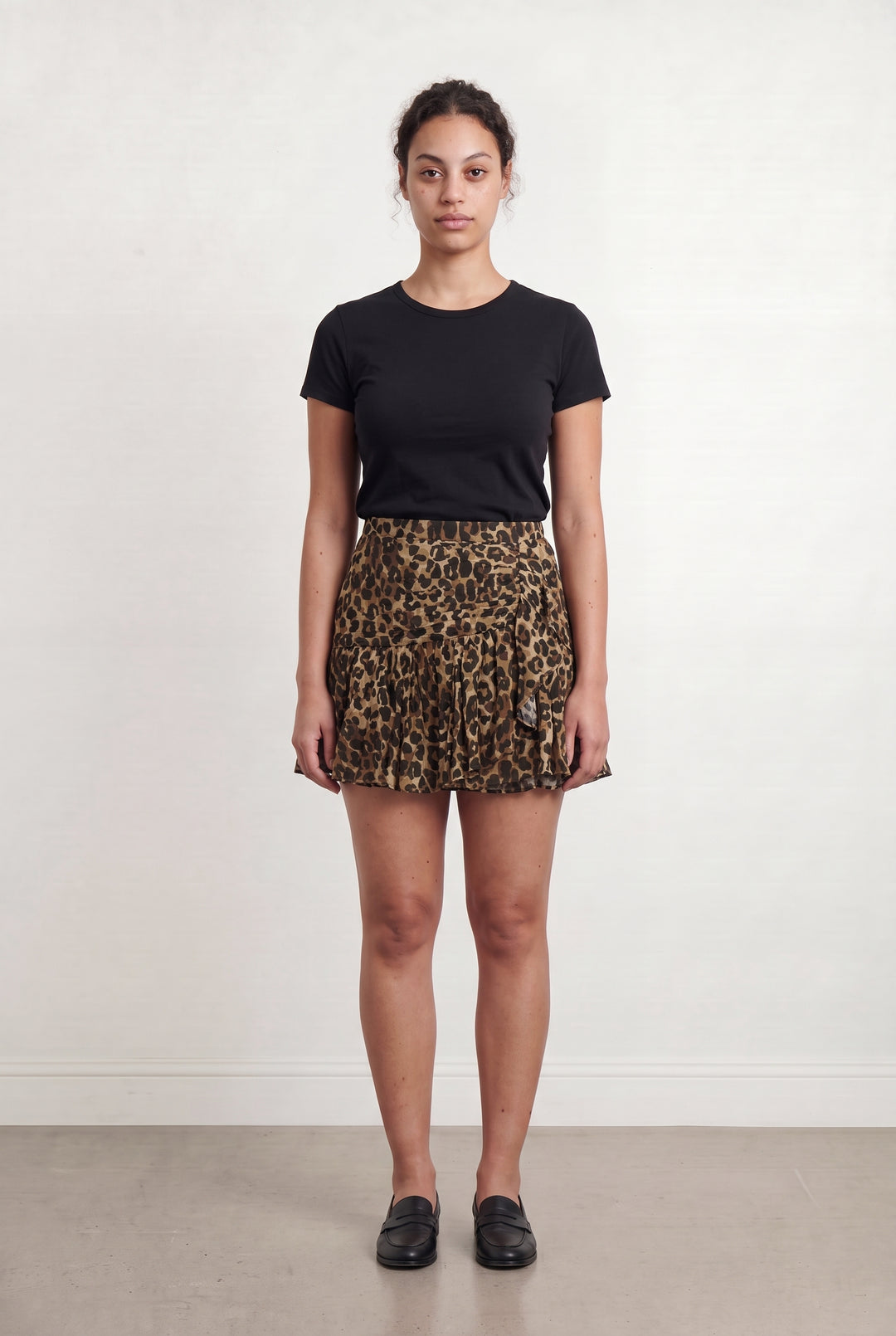 Jupe Volantée Léopard - Taille L/40 de la marque Claudie Pierlot | PARAD111072 - Vendu par Paradigme - Image 1