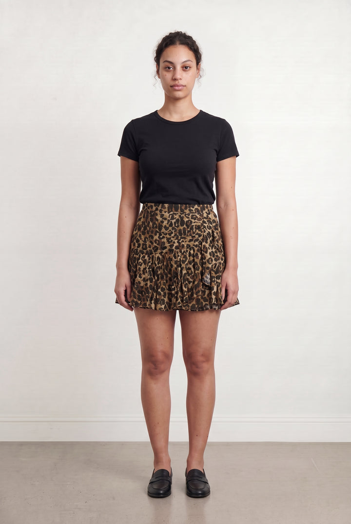 Jupe Volantée Léopard - Taille L/40 de la marque Claudie Pierlot | PARAD111072 - Vendu par Paradigme - Image 1
