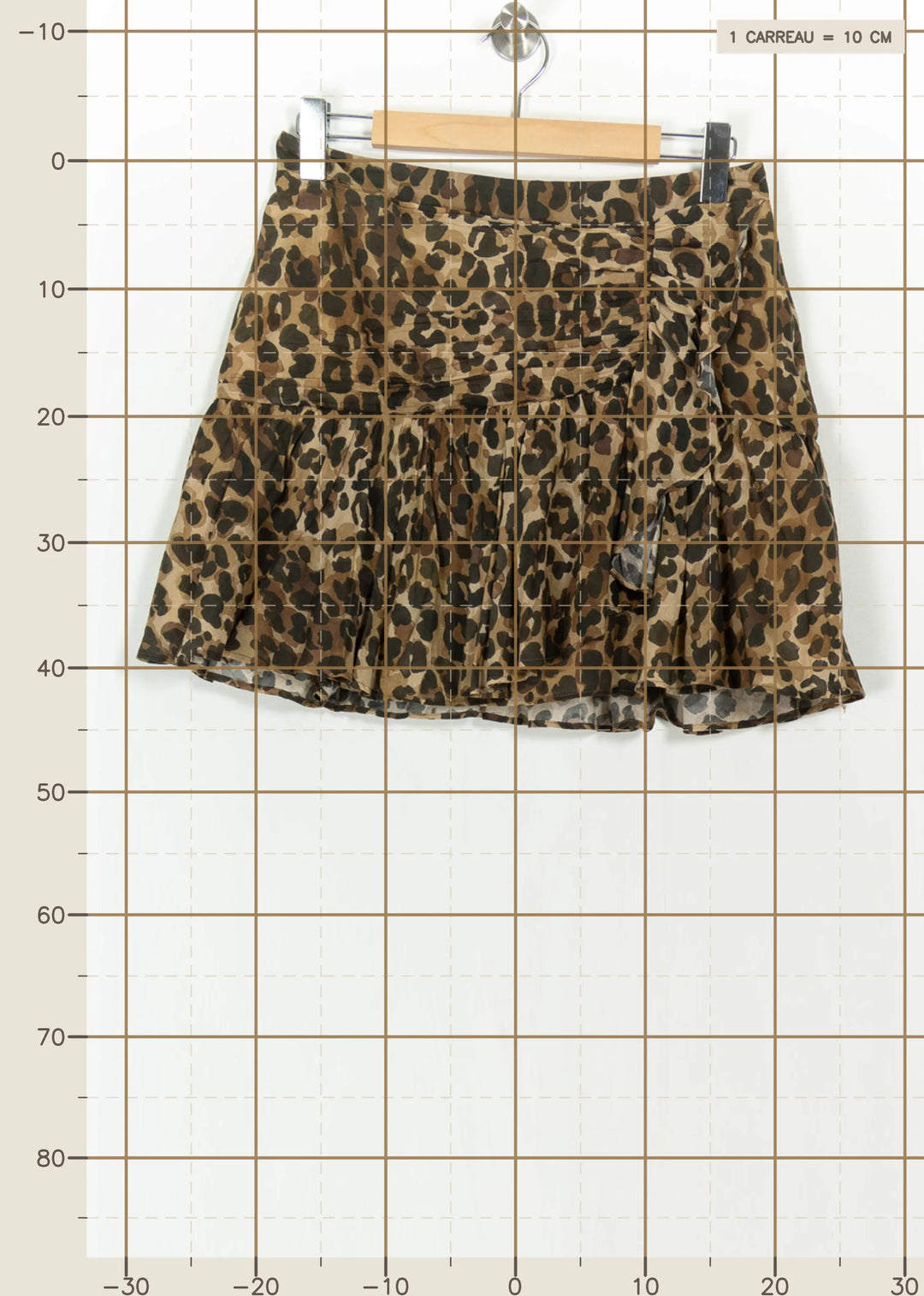 Jupe Volantée Léopard - Taille L/40 de la marque Claudie Pierlot | PARAD111072 - Vendu par Paradigme - Image 4
