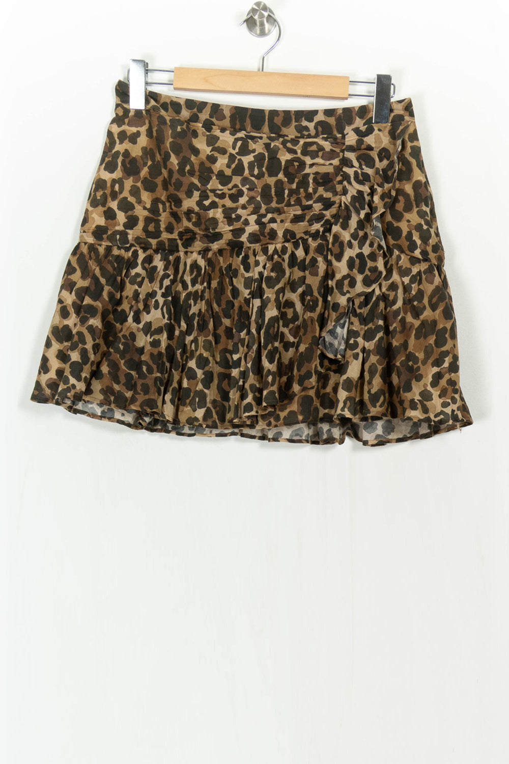 Jupe Volantée Léopard - Taille L/40 de la marque Claudie Pierlot | PARAD111072 - Vendu par Paradigme - Image 2