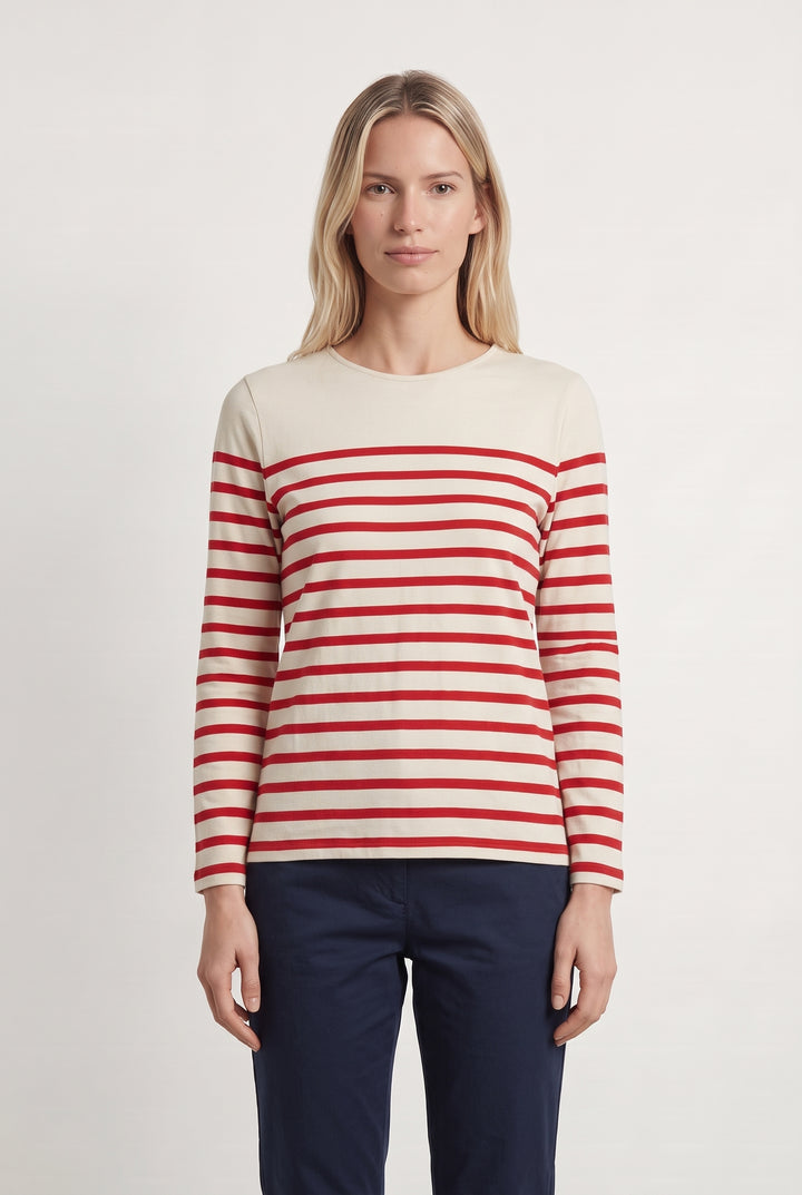 Marinière Rouge et Blanche - Taille M/38 de la marque Sézane | PARAD111076 - Vendu par Paradigme - Image 1