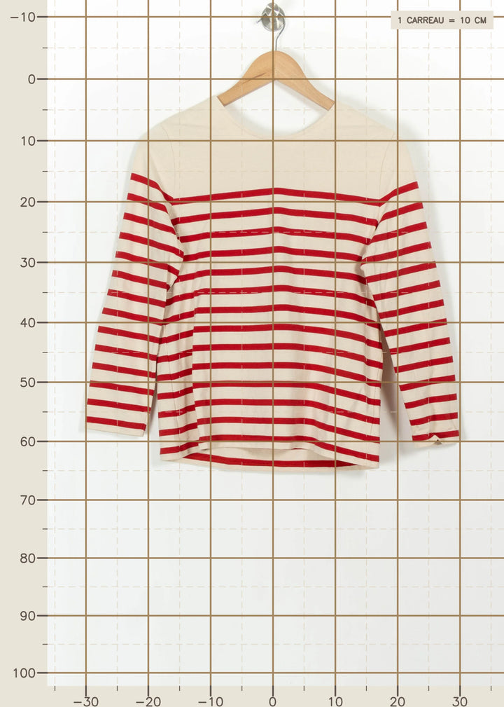 Marinière Rouge et Blanche - Taille M/38 de la marque Sézane | PARAD111076 - Vendu par Paradigme - Image 4