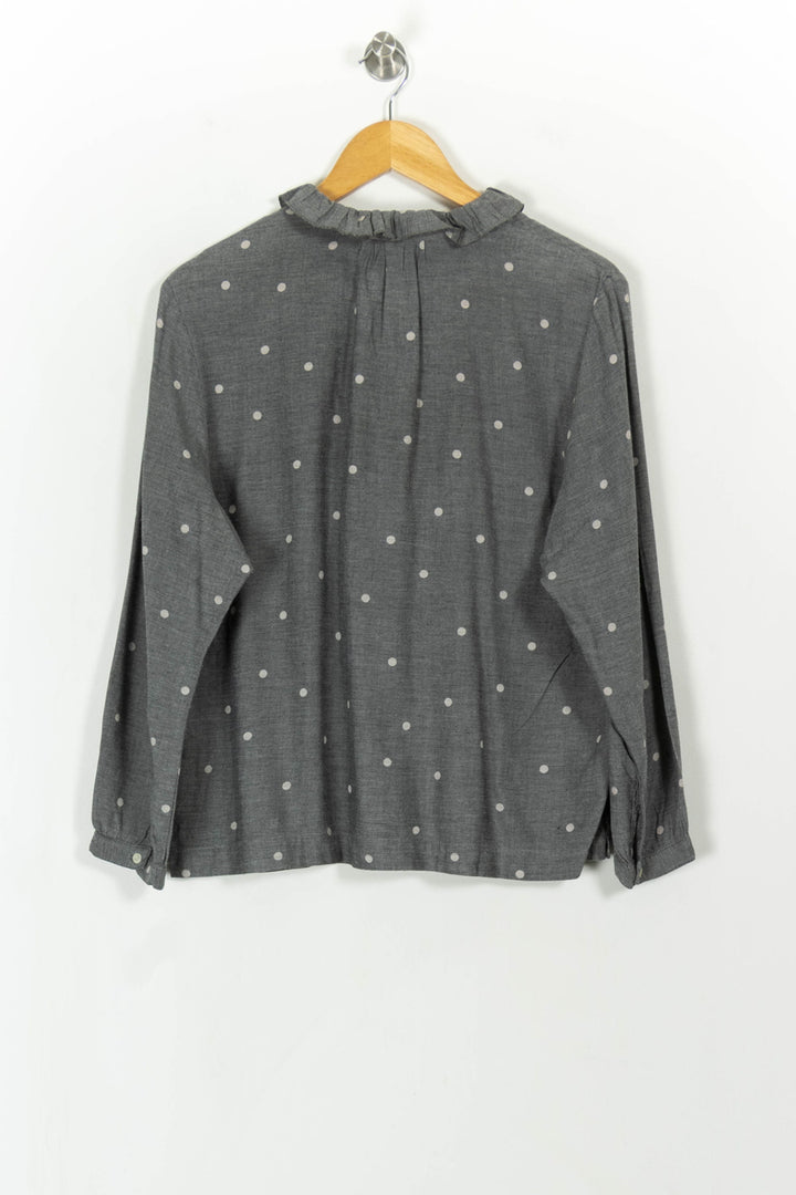 Blouse Grise à Pois Blancs - Taille XL/42 de la marque Bellerose | PARAD111077 - Vendu par Paradigme - Image 5