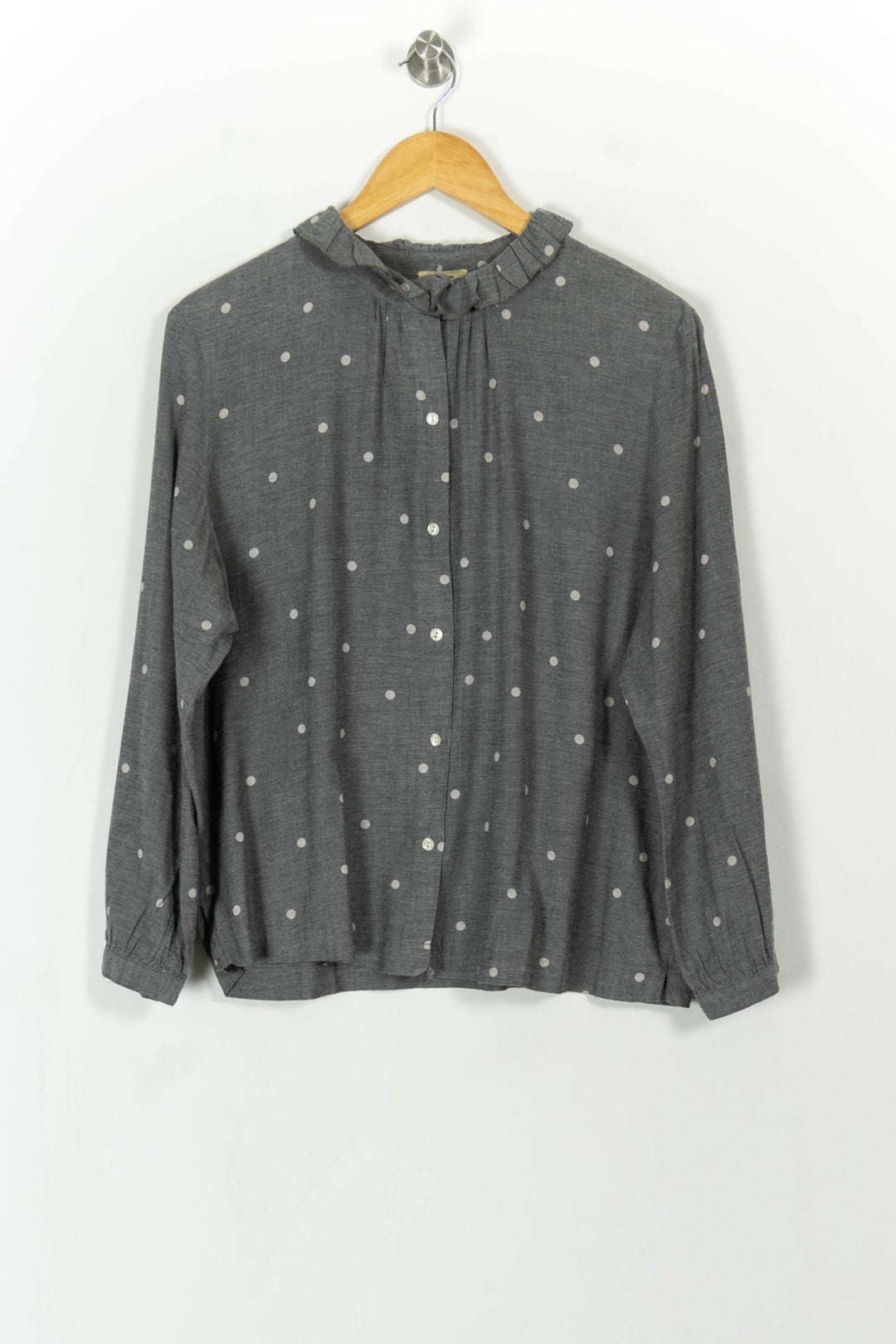 Blouse Grise à Pois Blancs - Taille XL/42 de la marque Bellerose | PARAD111077 - Vendu par Paradigme - Image 2