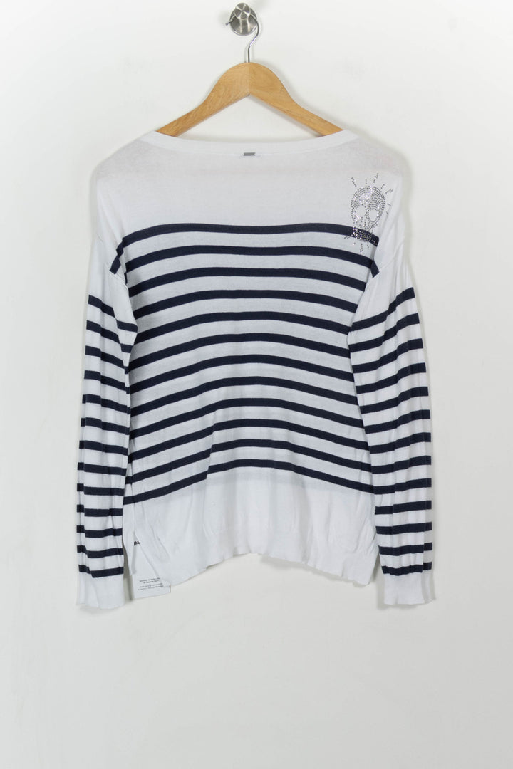 Marinière Blanc et Bleu - Taille L/40 de la marque IKKS | PARAD111078 - Vendu par Paradigme - Image 5