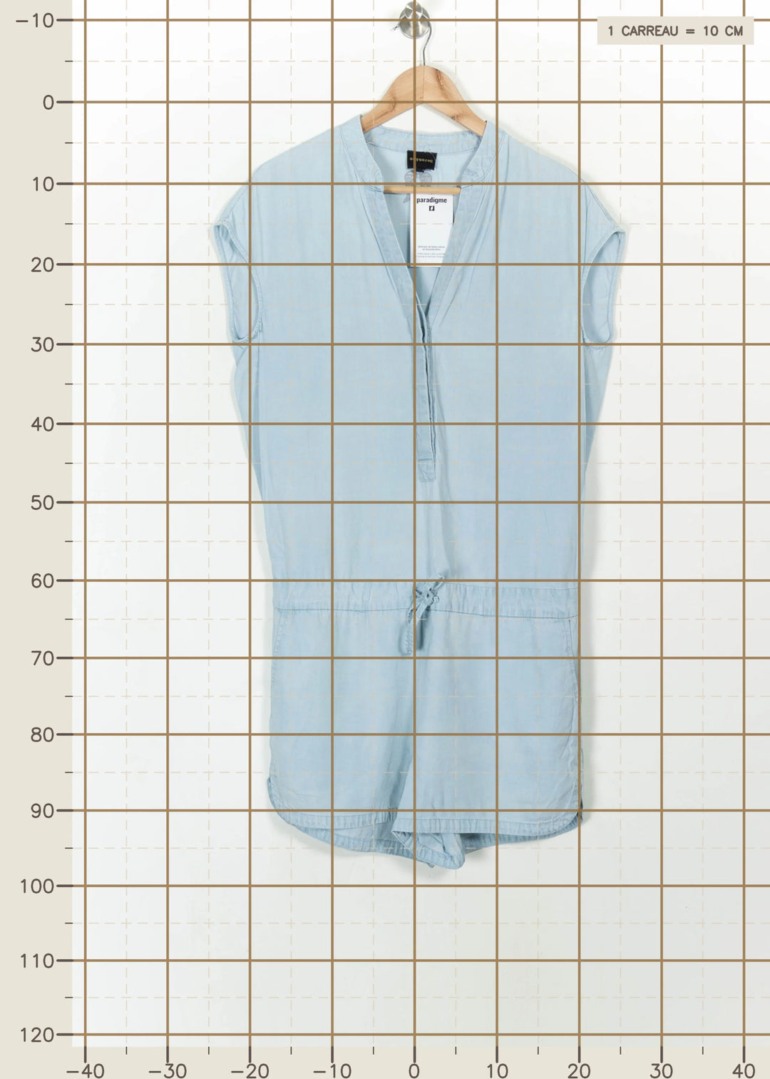 Combishort Bleu - Taille S/36 de la marque Bérénice | PARAD111086 - Vendu par Paradigme - Image 4