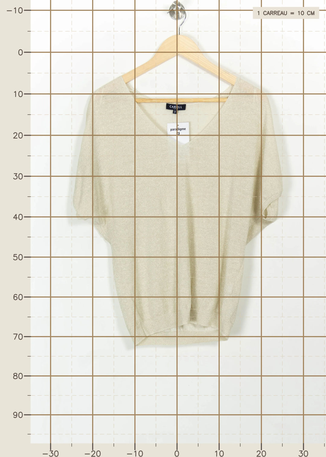 Pull Doré - Taille S/36 de la marque Caroll | PARAD111088 - Vendu par Paradigme - Image 4