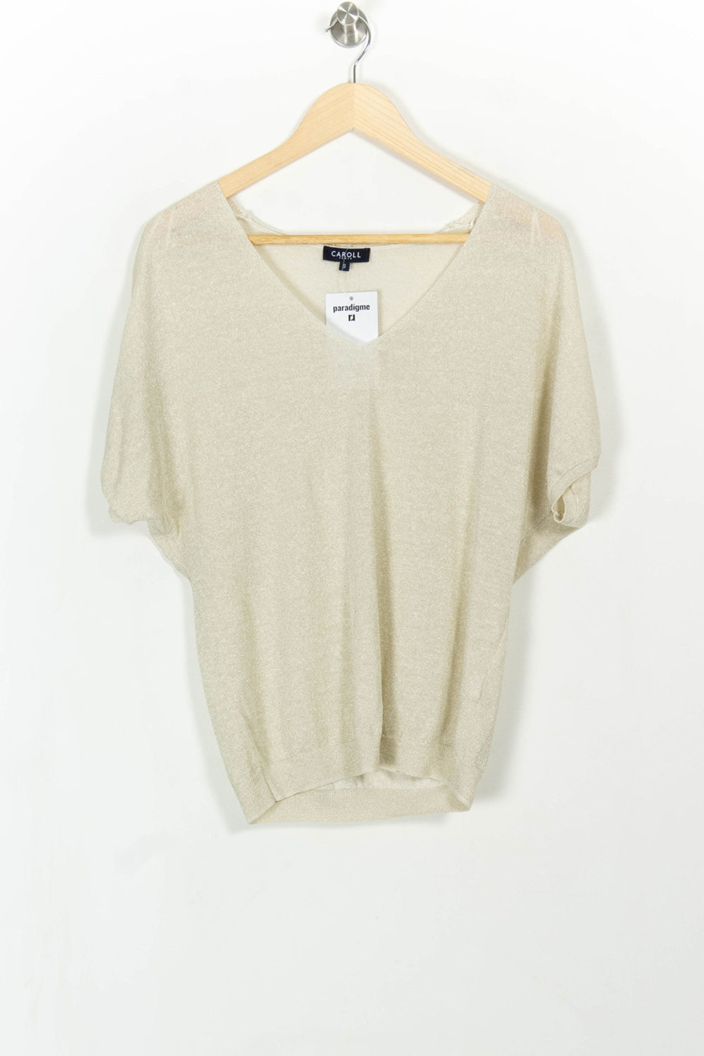 Pull Doré - Taille S/36 de la marque Caroll | PARAD111088 - Vendu par Paradigme - Image 2