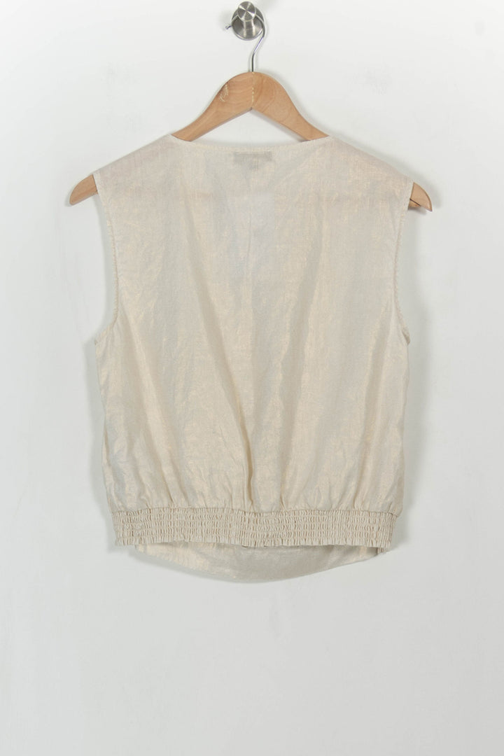 Blouse Sans Manches Dorée - Taille M/38 de la marque Caroll | PARAD111089 - Vendu par Paradigme - Image 5