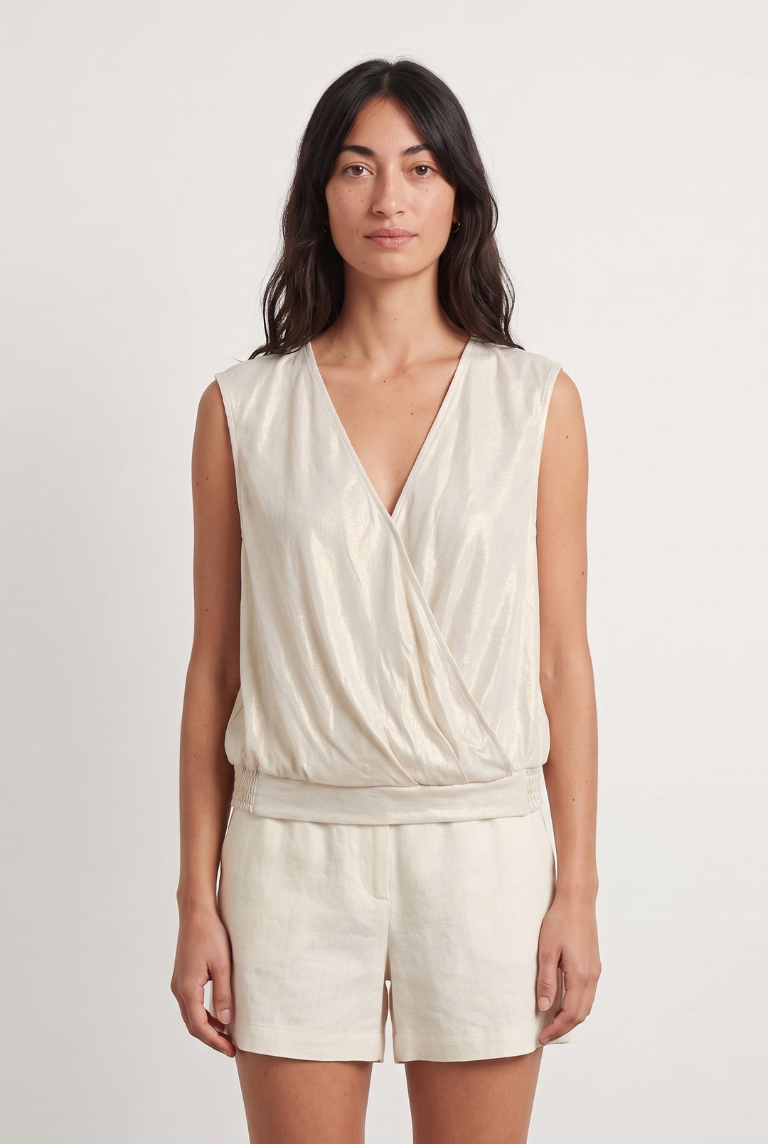 Blouse Sans Manches Dorée - Taille M/38 de la marque Caroll | PARAD111089 - Vendu par Paradigme - Image 1