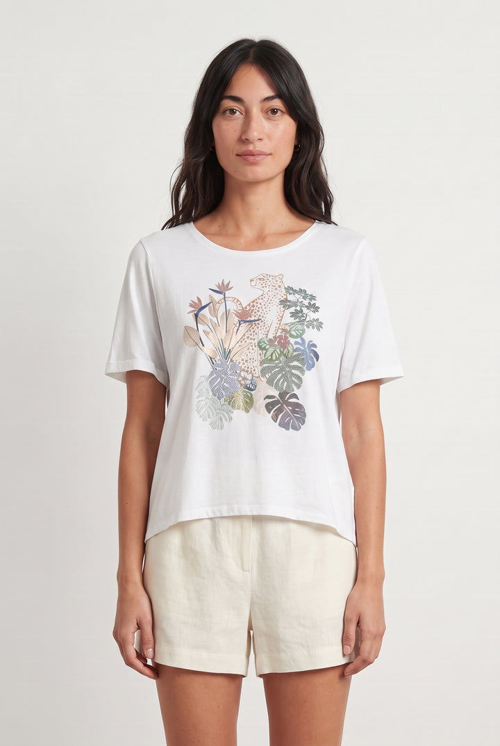 Tee-shirt Blanc - Taille M/38 de la marque Caroll | PARAD111092 - Vendu par Paradigme - Image 1