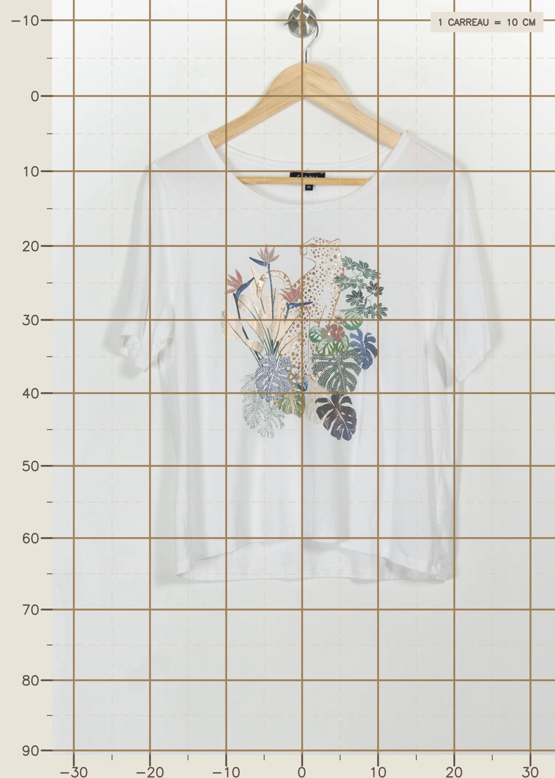 Tee-shirt Blanc - Taille M/38 de la marque Caroll | PARAD111092 - Vendu par Paradigme - Image 4
