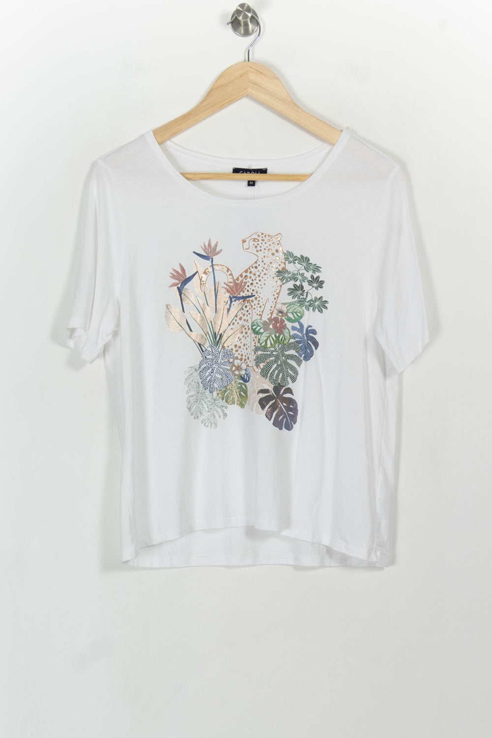 Tee-shirt Blanc - Taille M/38 de la marque Caroll | PARAD111092 - Vendu par Paradigme - Image 2
