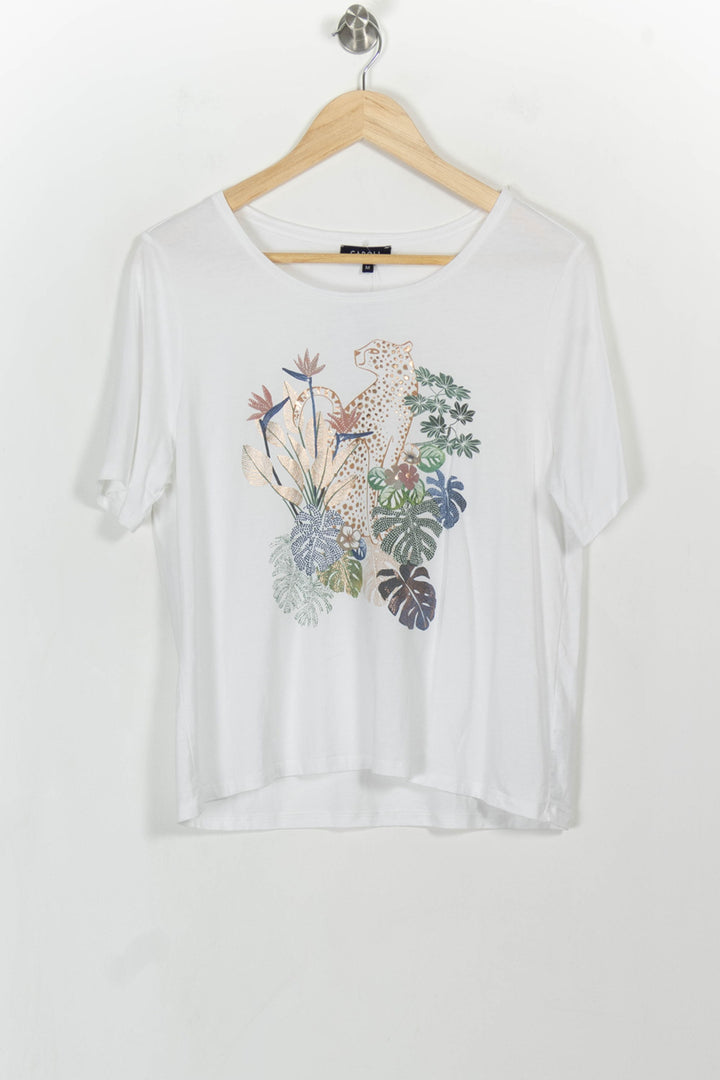 Tee-shirt Blanc - Taille M/38 de la marque Caroll | PARAD111092 - Vendu par Paradigme - Image 2