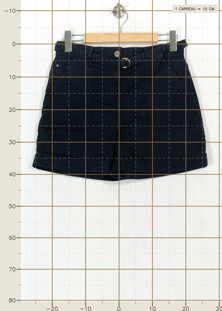 Short Bleu - Taille L/40 de la marque Caroll | PARAD111094 - Vendu par Paradigme - Image 4