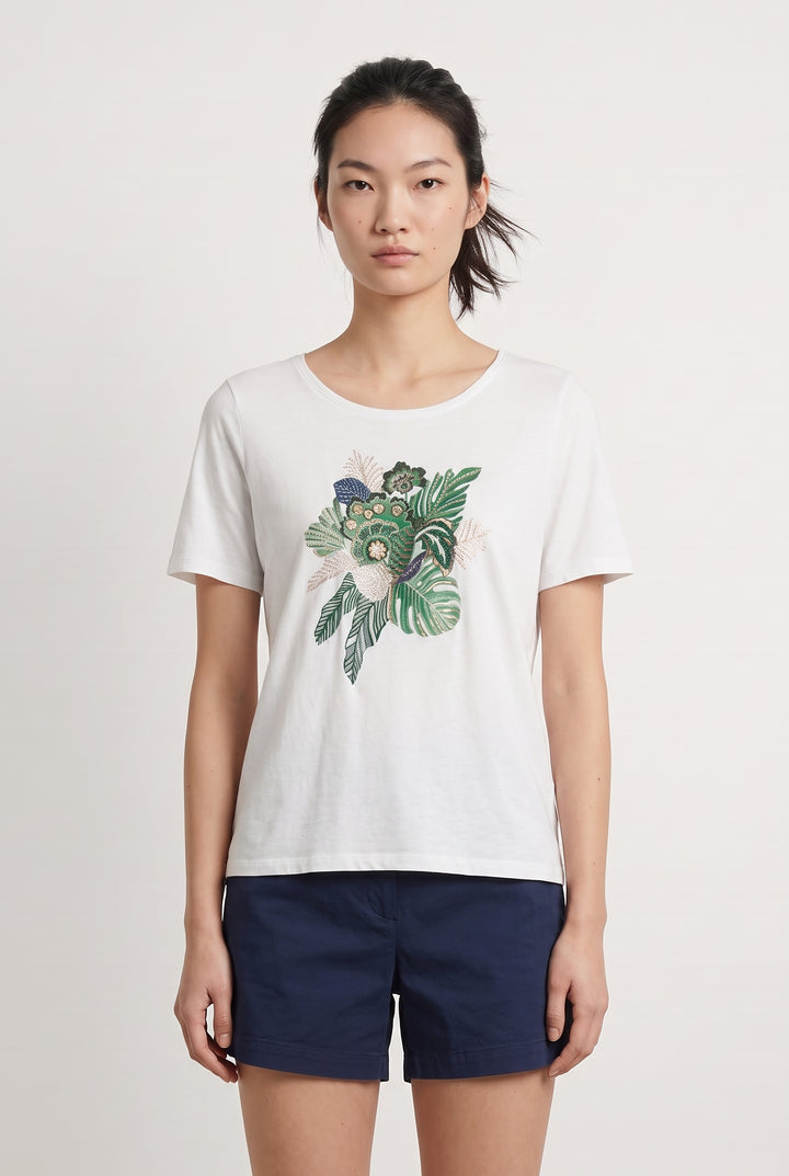 Tee-shirt Blanc - Taille M/38 de la marque Caroll | PARAD111096 - Vendu par Paradigme - Image 1